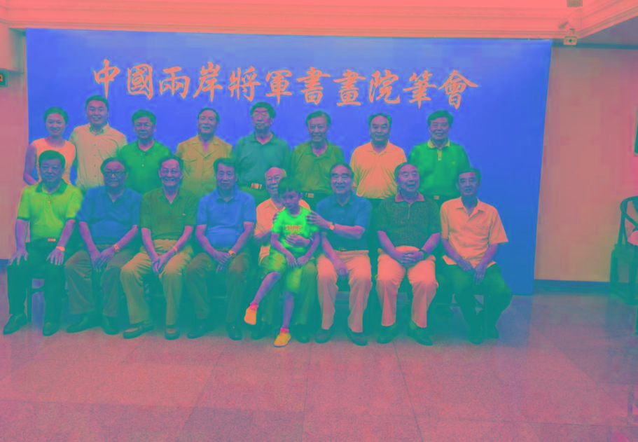 空軍原副司令景學(xué)勤中將、海軍原副司令趙興發(fā)中將等16位將軍合影留念